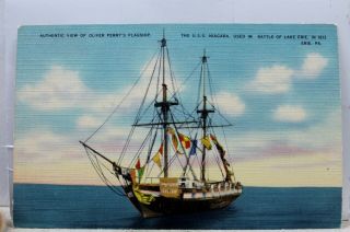 Pennsylvania Pa Erie Uss Niagara Perry Flagship Postcard Old Vintage Card View