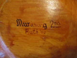 Vintage Signed Munising 2nd Wooden Dough Bowl,  9 