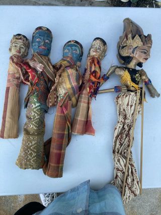 Circa 1900 Antique Indian India Hand - Carved Wood Puppet