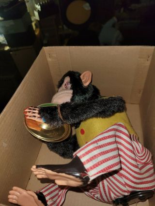 Vintage Battery Operated Japan Toy W/ Box Musical Jolly Chimp Monkey