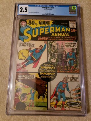 80 Page Giant 1 Cgc 2.  5 Dc Comics 1964 Superman Annual