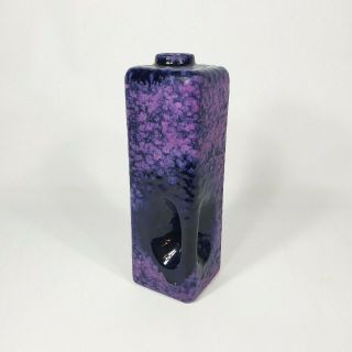 Vintage 1960s Marei Keramik Purple Fat Lava Xl Chimney Vase Germany Pottery 2006