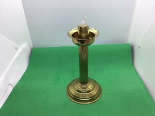 Vtg English Spring Loaded Metal Candlestick Goldtone Brass Taper Candle Holder