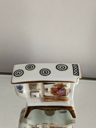 Limoges Porcelain Miniature Dollhouse Range,  Stovetop,  Stove - France - Vtg