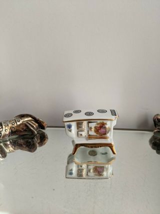 Limoges Porcelain Miniature Dollhouse Range,  Stovetop,  Stove - France - VTG 2