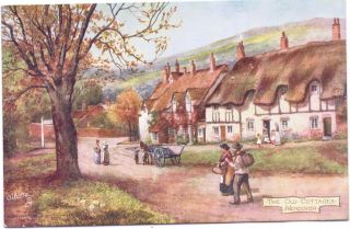 Postcard Tucks Oilette The Old Cottages Wendover Aw Bridgeman Series Iii 7421