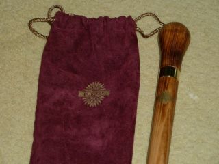 Purdey Vintage Walking Stick With Hidden Flask & With Drawstring Bag Like Co