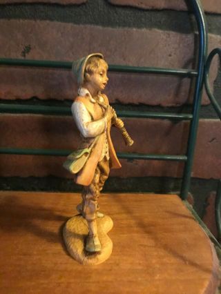 Nativity Piece Fontanini Roman Young Shepherd Boy With Flute 4 Inches