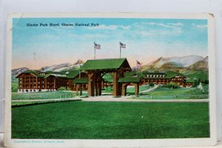 Montana Mt Glacier National Park Hotel Postcard Old Vintage Card View Standard