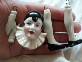 Art Deco Pierot Style Porcelain Doll Kit (head 5.  5cm)