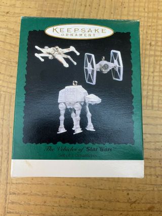 Hallmark 1996 The Vehicles Of Star Wars - Set Of 3 Ornaments -