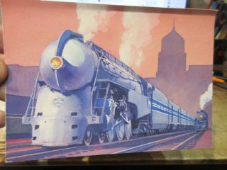Vintage Old Postcard Illinois Chicago 20th Century Limited Railroad Locomotive