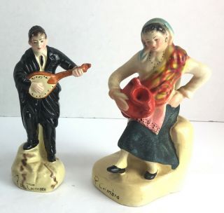 Coimbra Figurines Made In Portugal 4 1/2 " To 5 " Vintage Antique 19l