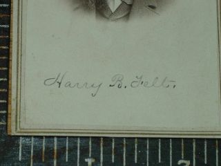 CDV Civil War era Harry B.  Felt Mansfield OH 15th Ohio Infantry? Revenue Stamp 3