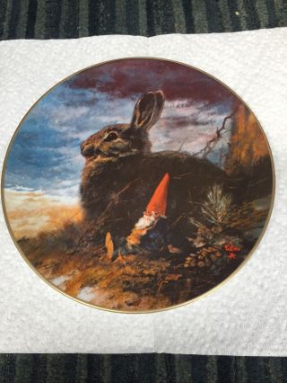 Rien Poortvliet Collector Plate Gnomes Four Seasons Fall The Lookouts