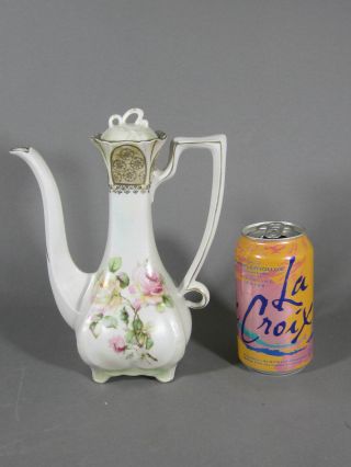 German Teapot or Chocolate Pot w/ Roses 2