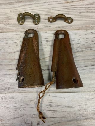 Vintage Merriman Bronze / Brass Spinnaker Pole End Fittings For 2” Pole