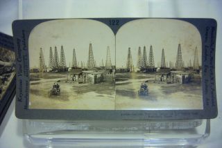 Beaumont,  Texas - Spindle Top - Oil Rigs - Oil Wells - Keystone Stereoview