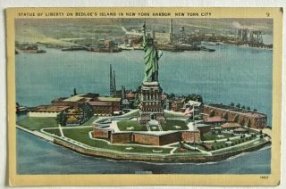 Vintage Postcard Statue Of Liberty,  Bedloe 
