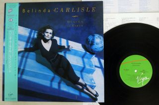 Belinda Carlisle Heaven On Earth Virgin Vjl - 28029 Japan Obi Vinyl Lp