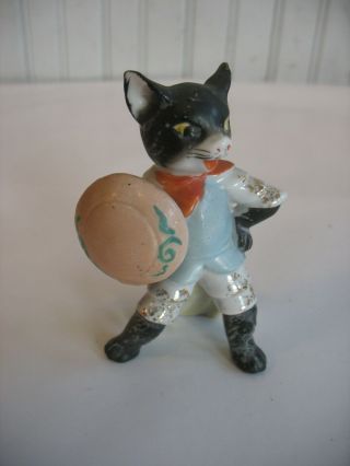 Vtg 4 " Porcelain Figurine Fairy Tale Puss In Boots Japan Cat Figure