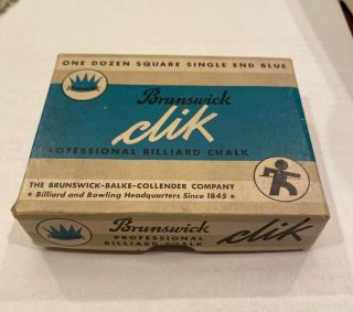 Vintage Brunwick Clik Professional Billiard Chalk - Brunswick Balke Collender Co