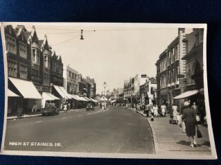 Staines High Street Shop Fronts Vintage Delivery Truck Rp 1940’s/50’s