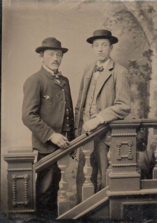 Tin Type Photo Of 2 Well Dressed Men Close Together Gay Interest