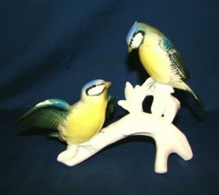 Karl Ens Porcelain 7481 Blue Tits Birds Figurine