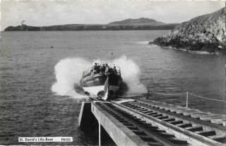 Wales St Davids Lifeboat Real Photo Vintage Postcard 17.  1