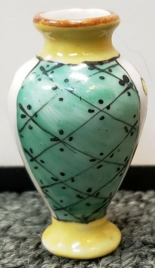 Ca.  1920 French Michelaud - Freres Limoges Porcelain Floral Motifs Miniature Vase 2