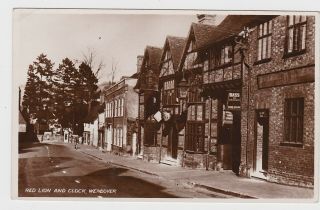 Old R P Card The Red Lion & Clock Wendover C.  1925 Aylesbury Tring Bucks