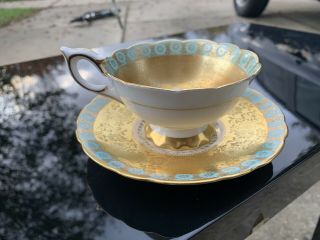 Royal Stafford Bone China Cup And Saucer Gold 8598