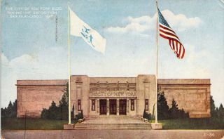 1915 Pan Pacific Expo,  City Of York,  Cancel,  San Francisco,  Ca,  Old Postcard