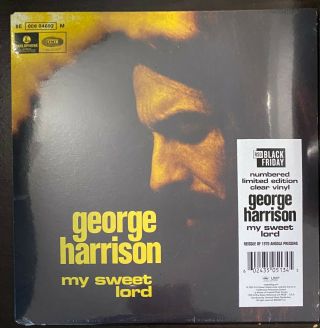 George Harrison My Sweet Lord Rsd20 Clear 7 " 06833