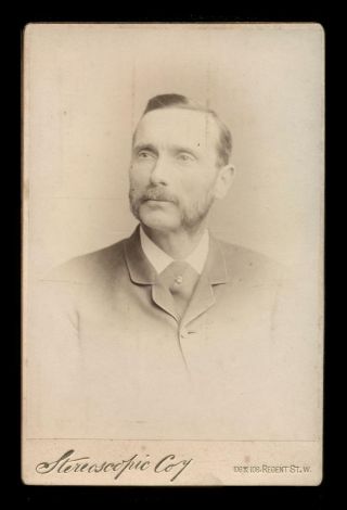 1888 - 1892 Cabinet Card Gentleman With Muttonchops,  London Stereoscopic & Pho