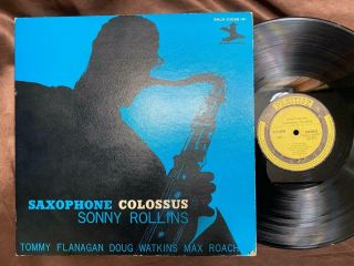 Poster Sonny Rollins Saxophone Colossus Prestige Smjx 10039 Mono Japan G.  Fold Lp