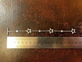 Vintage Tiffany & Co Stars 925 Solid Sterling Silver Bracelet Star Hallmarked