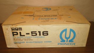Vintage Pioneer Pl - 516 Turntable Dust Cover Belt Grado M,  Cartridge