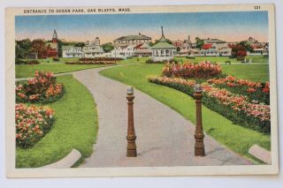 Old Postcard Entrance To Ocean Park,  Oak Bluffs,  Martha 