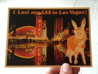 Vintage " I Lost My Ass In Las Vegas " Del Webbs Hotel Casino Fremont St Rare