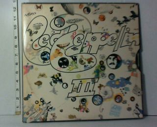 Vintage 1970 Led Zeppelin Iii 3 Pinwheel Bi - Fold Cover Vinyl Lp