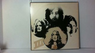 Vintage 1970 Led Zeppelin III 3 pinwheel bi - fold cover Vinyl LP 3