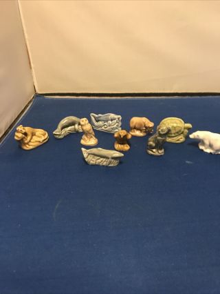 Set Of 10 Vintage Wade Miniature Figurines Figures Ceramic England