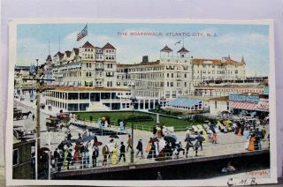 Jersey Nj Atlantic City Boardwalk Postcard Old Vintage Card View Standard Pc