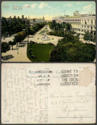 Cuba Havana India Park Vintage Postcard