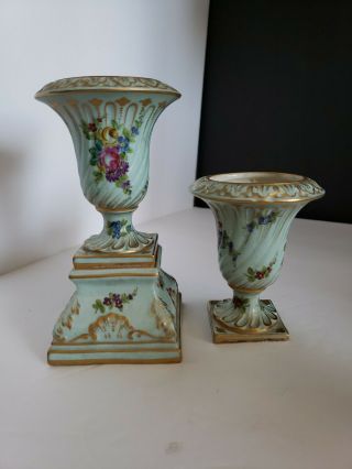 Antique Porcelain Candlesticks French Or Italian? Victorian Style