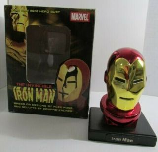 Iron Man Mini Head Bust & (diamond Select) 0001/5000 By Alex Ross