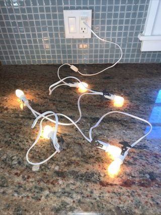Christmas Village Light Cords With 6 Bulbs.
