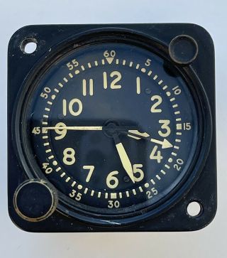 Vintage Waltham Type A13a - 1 Military Aircraft Clock Cockpit / Dash Clock